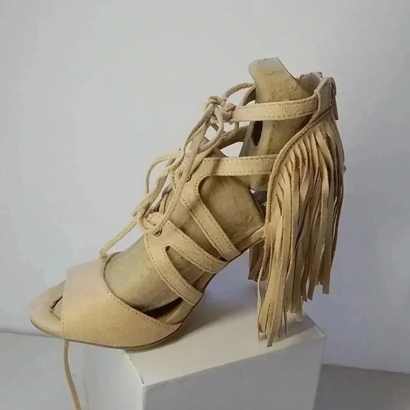 Qupid Grammy size 6 medium strappy heeled sandals - Picture 3 of 10